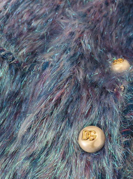 Dolce & Gabbana Multicolor Polyester Fringes Coat Jacket