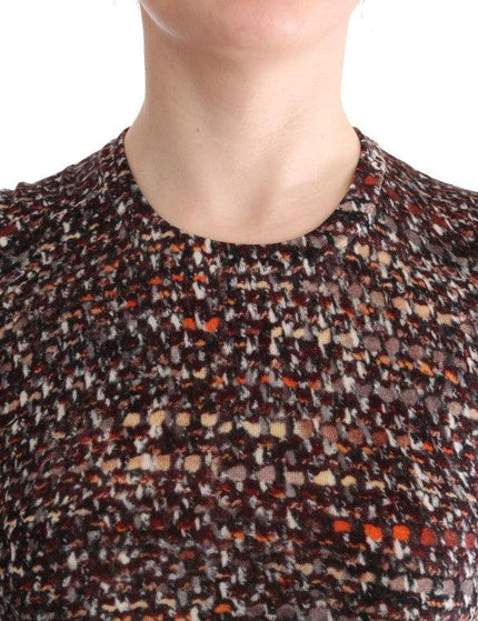 Dolce & Gabbana Multicolor Print Knit Top Wool T-shirt - Ellie Belle