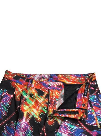 Dolce & Gabbana Multicolor Printed Cotton Men Bermuda Shorts - Ellie Belle