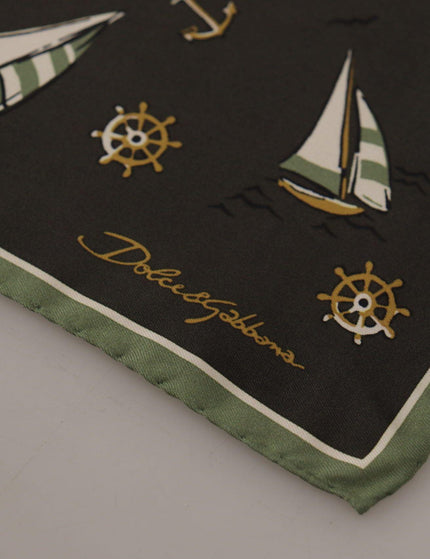 Dolce & Gabbana Multicolor Printed DG Logo Square Handkerchief - Ellie Belle