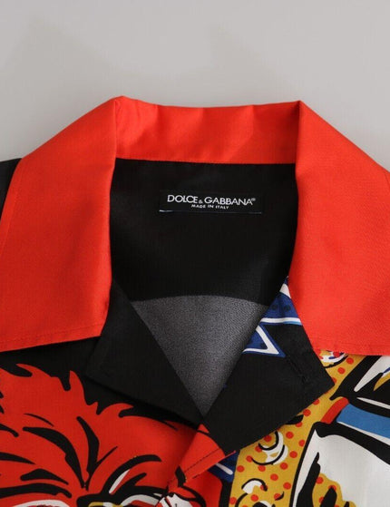 Dolce & Gabbana Multicolor Printed Short Sleeves Casual Shirt - Ellie Belle