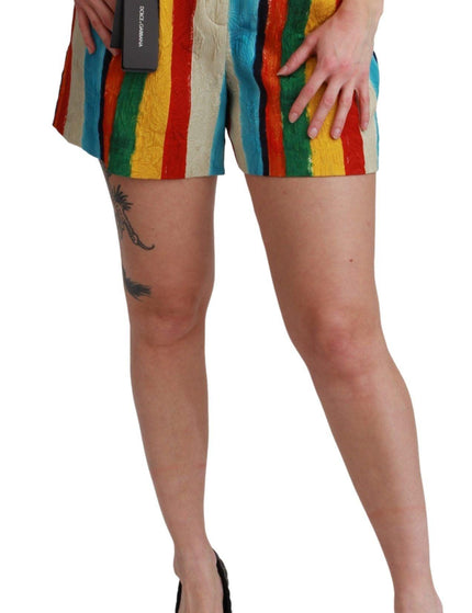 Dolce & Gabbana Multicolor Riga Pittorica Mini Shorts - Ellie Belle