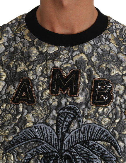 Dolce & Gabbana Multicolor SAMBA Jacquard Palmtree Pullover Sweater - Ellie Belle