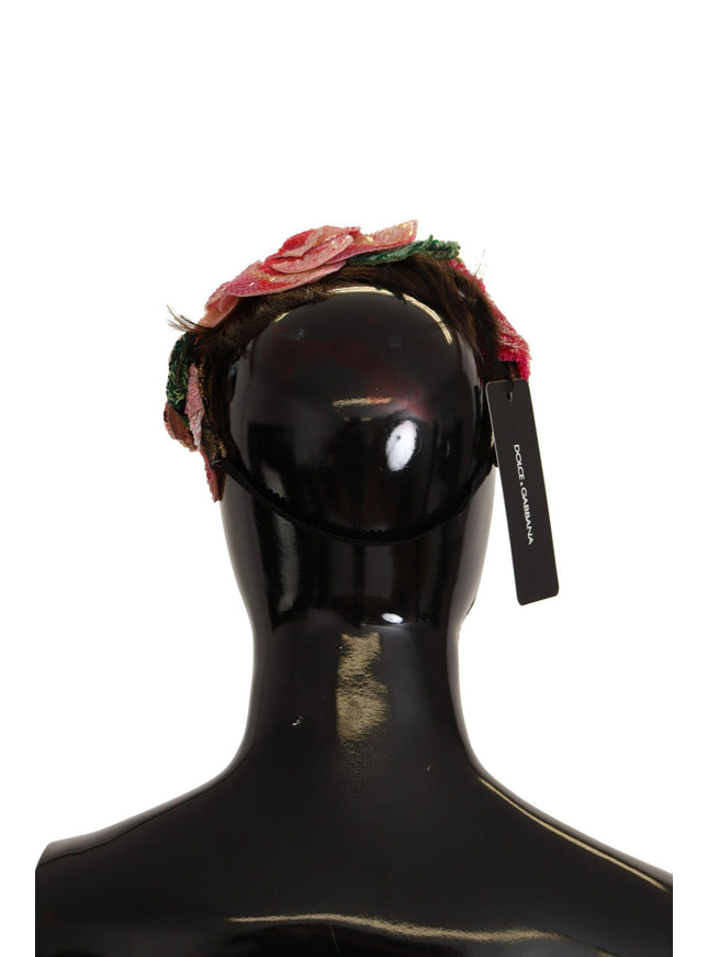 Dolce & Gabbana Multicolor Sequined Lurex Black Hair Headband - Ellie Belle
