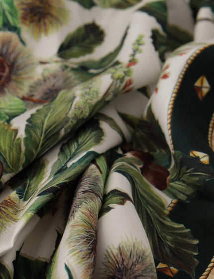 Dolce & Gabbana Multicolor Silk Floral Print Foulard Scarf - Ellie Belle
