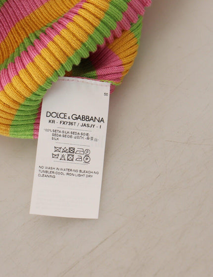 Dolce & Gabbana Multicolor Silk Vest Pullover Tank Top - Ellie Belle