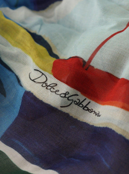 Dolce & Gabbana Multicolor Sorrento DG Shawl Fringe Scarf - Ellie Belle