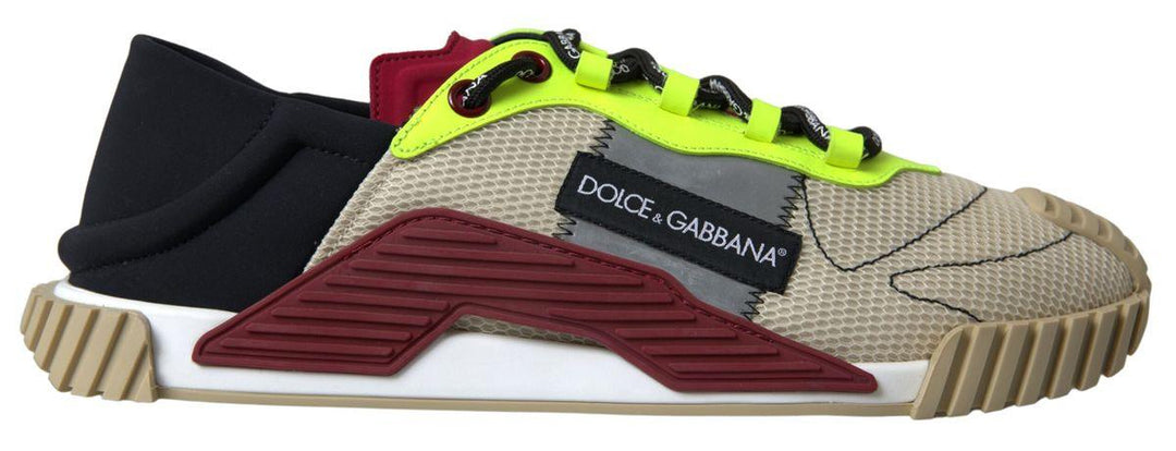 Dolce & Gabbana Multicolor Stretch Lace Up NS1 Sneakers Shoes - Ellie Belle