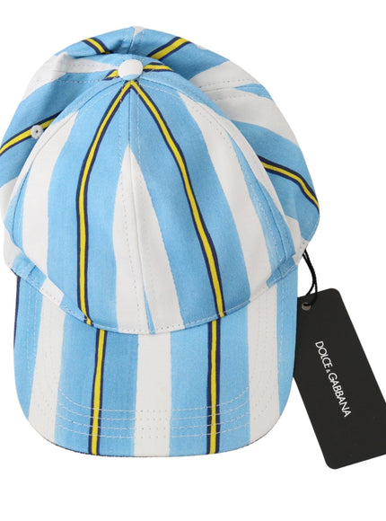 Dolce & Gabbana Multicolor Stripes Baseball Cotton Cap - Ellie Belle
