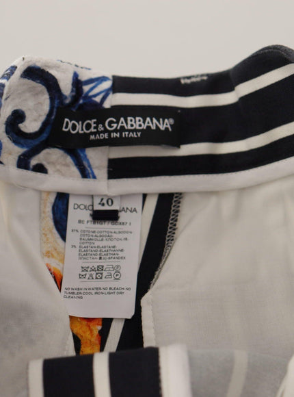Dolce & Gabbana Multicolor Stripes Majolica Bermuda Shorts - Ellie Belle