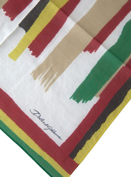 Dolce & Gabbana Multicolor Stripes Square Handkerchief Scarf - Ellie Belle