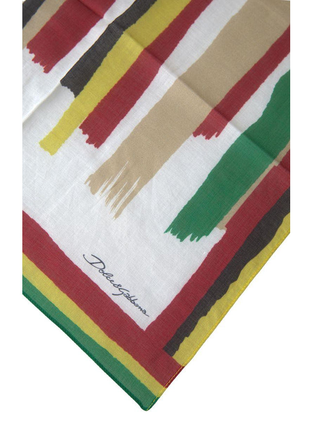 Dolce & Gabbana Multicolor Stripes Square Handkerchief Scarf - Ellie Belle