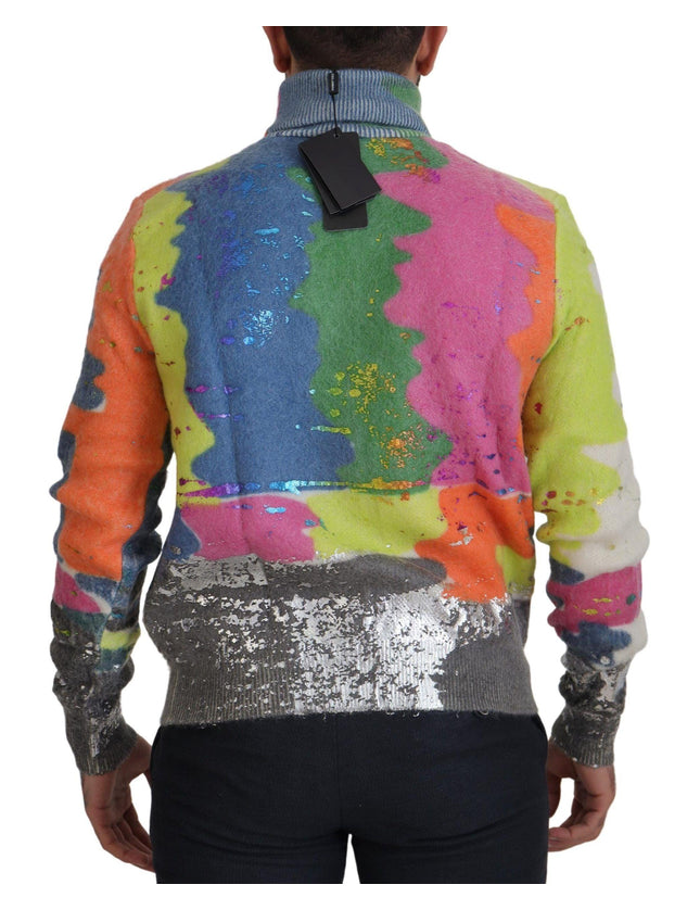 Dolce & Gabbana Multicolor Turtleneck Pullover Mohair Sweater - Ellie Belle