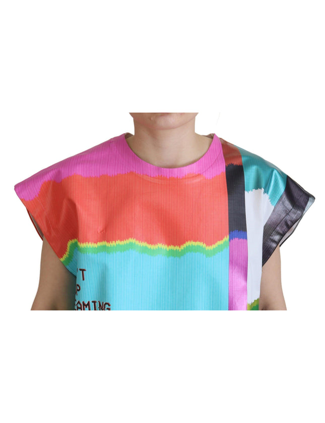 Dolce & Gabbana Multicolor TV Print Blouse Cotton T-shirt - Ellie Belle