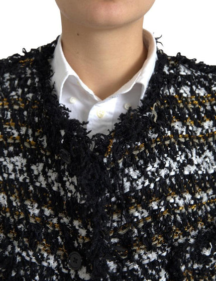 Dolce & Gabbana Multicolor Tweed Long Sleeve Jacket Blazer - Ellie Belle
