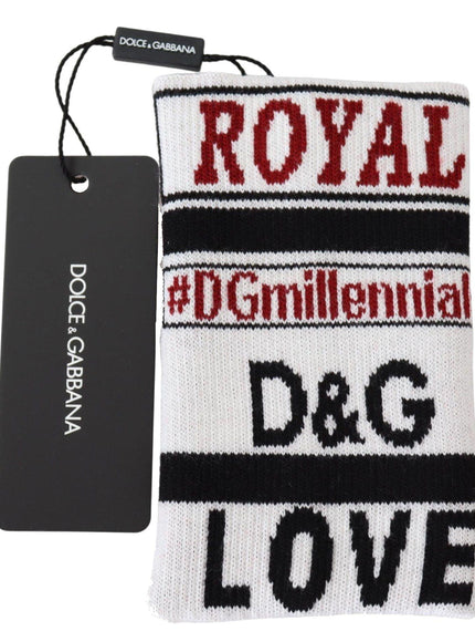 Dolce & Gabbana Multicolor Wool Knit D&G Love Wristband Wrap - Ellie Belle