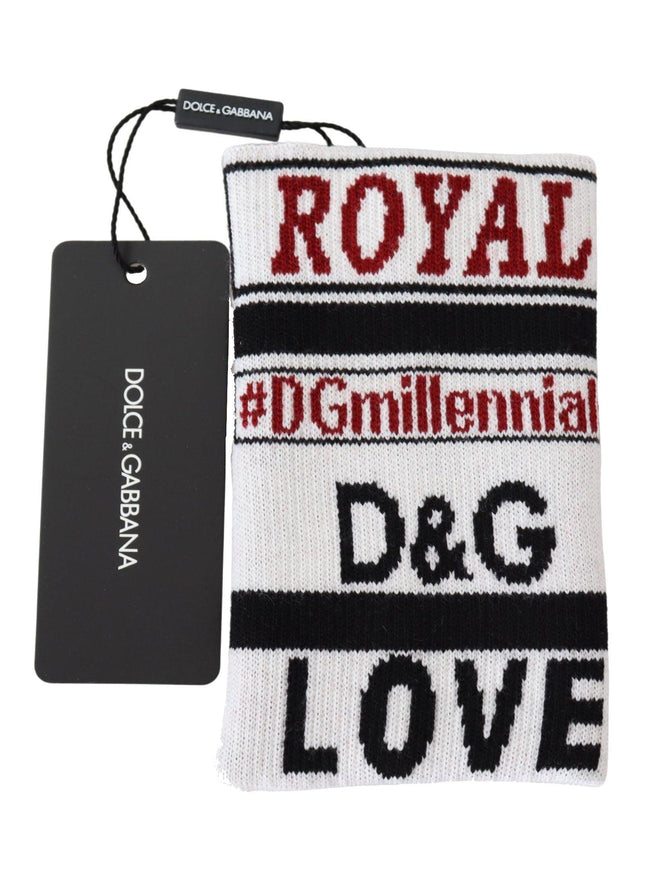 Dolce & Gabbana Multicolor Wool Knit D&G Love Wristband Wrap - Ellie Belle