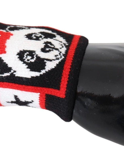Dolce & Gabbana Multicolor Wool Knit Panda Men Wristband Wrap - Ellie Belle