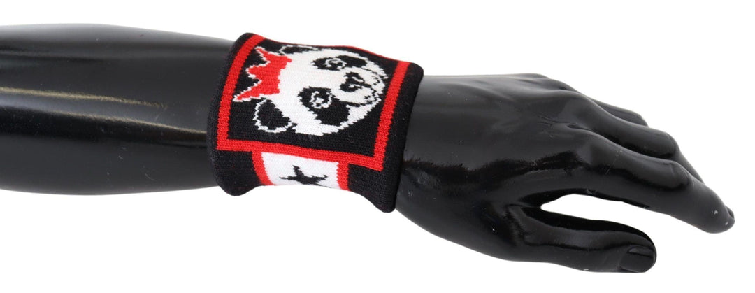 Dolce & Gabbana Multicolor Wool Knit Panda Men Wristband Wrap - Ellie Belle