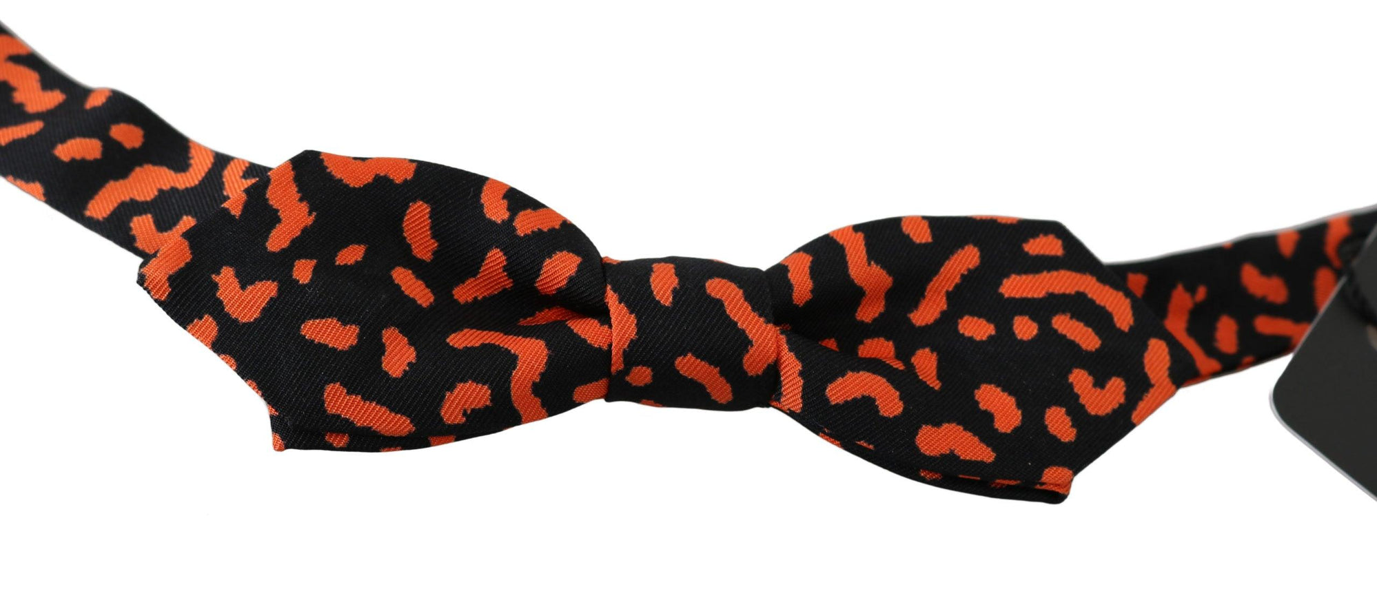 Dolce & Gabbana Orange Black Pattern Adjustable Neck Papillon Men Bow Tie - Ellie Belle