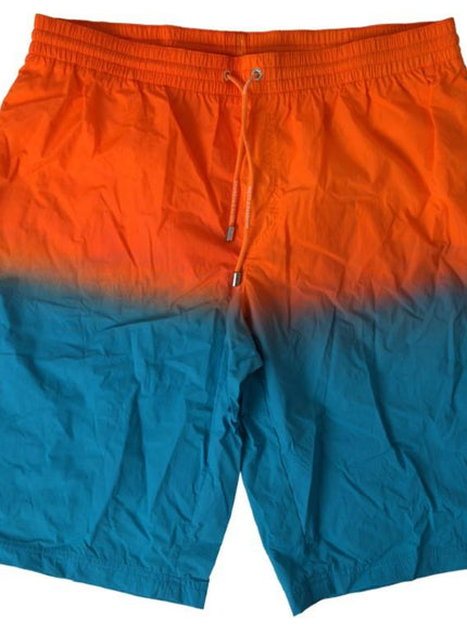 Dolce & Gabbana Orange Blue Gradient Beachwear Swimwear Shorts - Ellie Belle