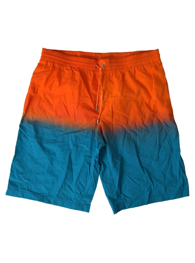 Dolce & Gabbana Orange Blue Gradient Beachwear Swimwear Shorts - Ellie Belle
