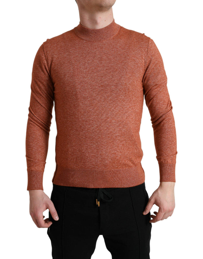 Dolce & Gabbana Orange Cashmere Crew Neck Pullover Sweater - Ellie Belle