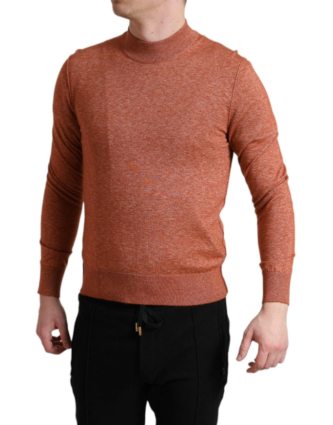 Dolce & Gabbana Orange Cashmere Crew Neck Pullover Sweater - Ellie Belle