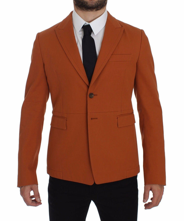 Dolce & Gabbana Orange Cotton Stretch Blazer - Ellie Belle