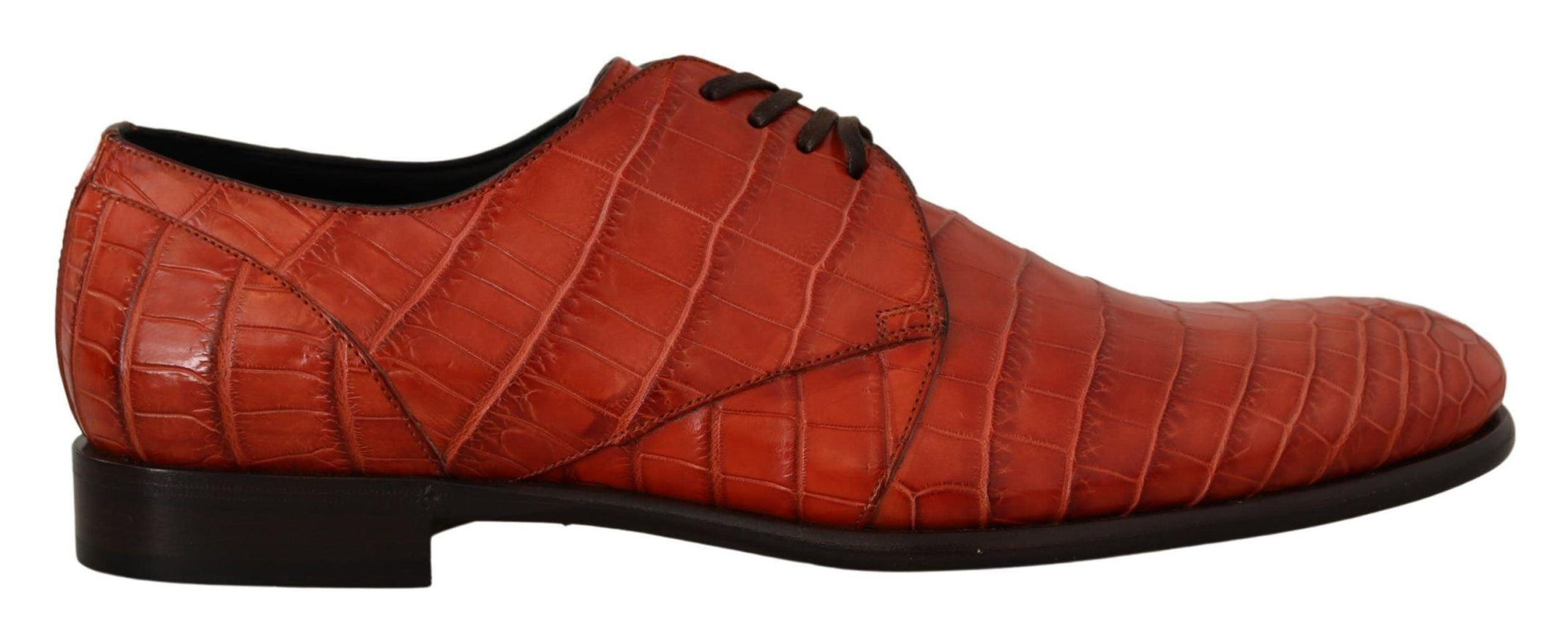 Dolce & Gabbana Orange Exotic Leather Dress Derby Shoes - Ellie Belle