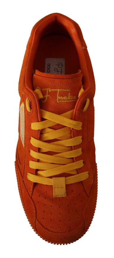 Dolce & Gabbana Orange Leather P.J. Tucker Sneakers Sneakers - Ellie Belle