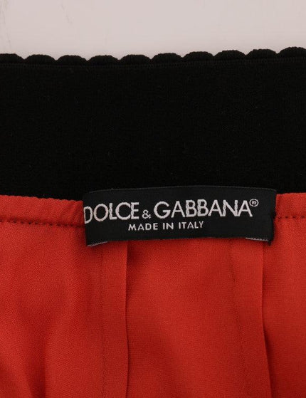 Dolce & Gabbana Orange Macramé Lace Pencil Skirt - Ellie Belle