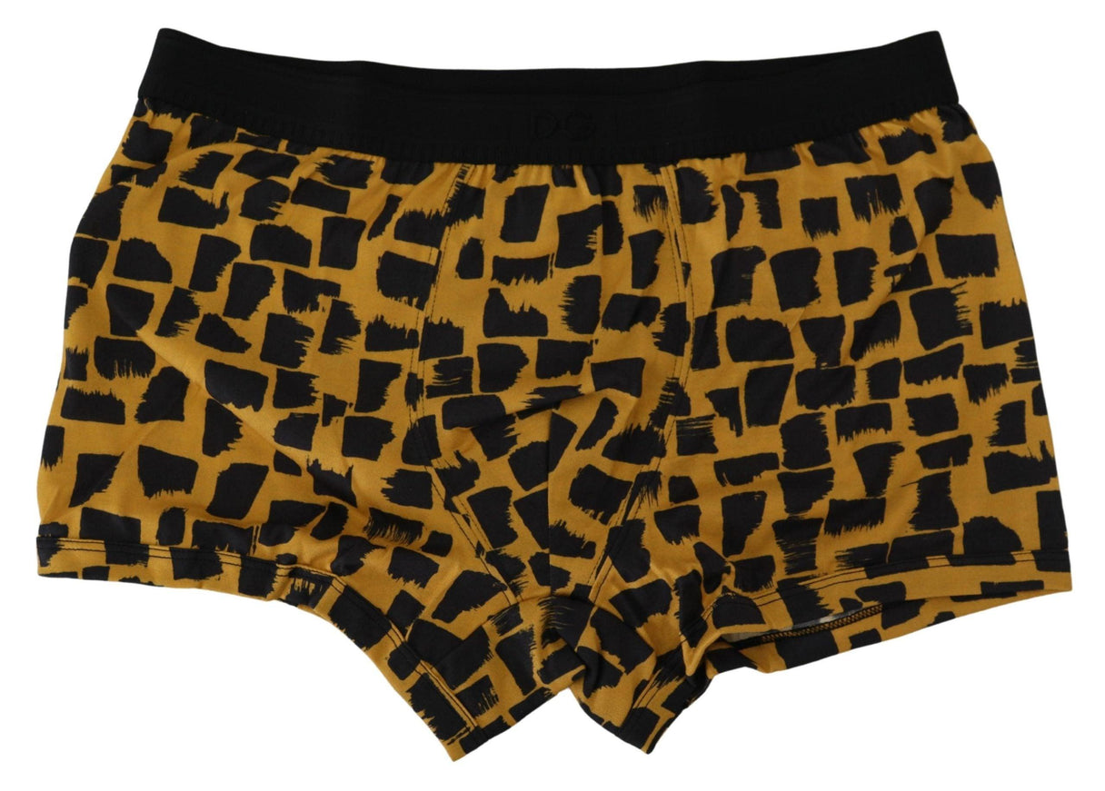 Dolce & Gabbana Orange Printed Cotton Regular Boxer Underwear - Ellie Belle