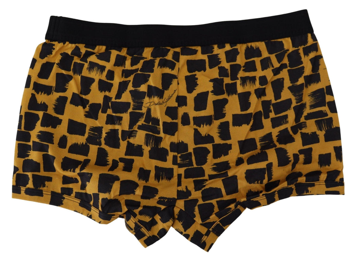 Dolce & Gabbana Orange Printed Cotton Regular Boxer Underwear - Ellie Belle