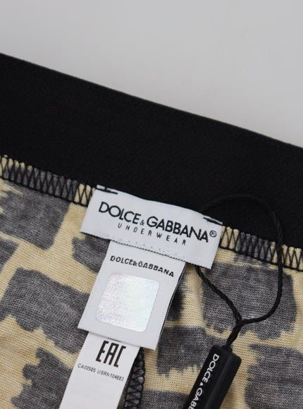 Dolce & Gabbana Orange Printed Cotton Regular Boxer Underwear - Ellie Belle