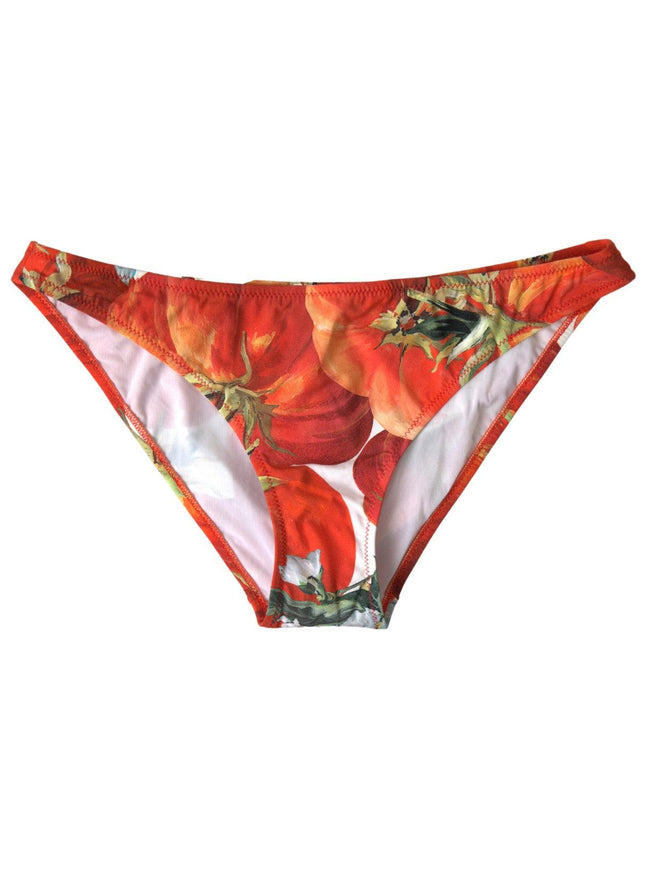 Dolce & Gabbana Orange Pumpkin Beachwear Bikini Bottom Swimwear - Ellie Belle
