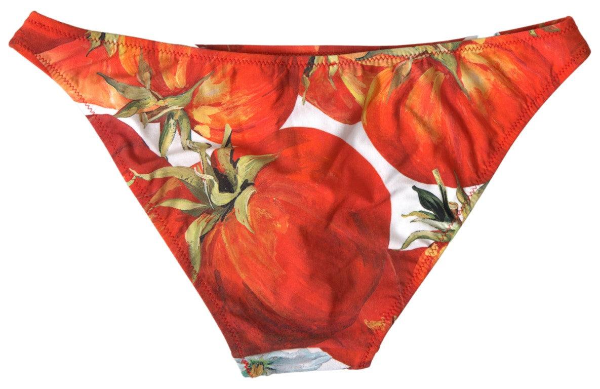 Dolce & Gabbana Orange Pumpkin Beachwear Bikini Bottom Swimwear - Ellie Belle