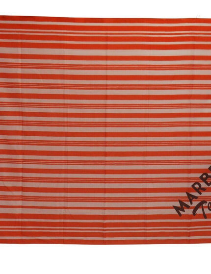 Dolce & Gabbana Orange Striped Cotton Marbella Wrap Scarf - Ellie Belle