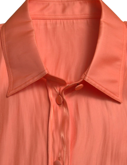 Dolce & Gabbana Peach Long Sleeve Button Down Blouse Top - Ellie Belle