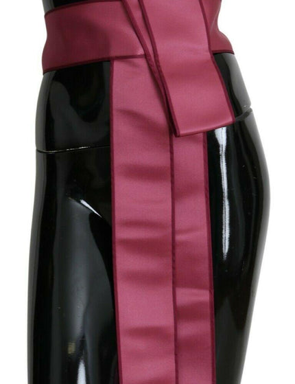Dolce & Gabbana Pink 100% Silk 3 Button Closure Wide Waist Belt - Ellie Belle