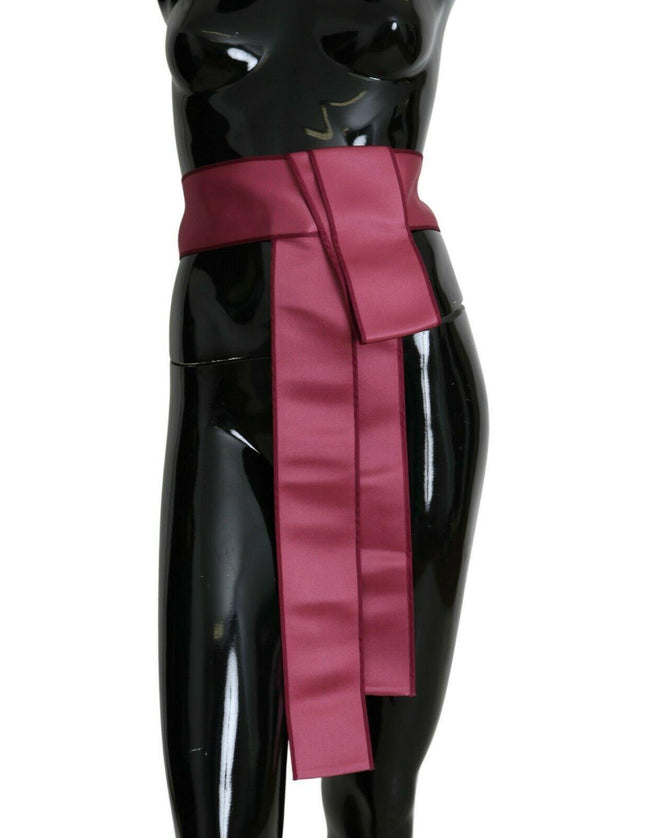 Dolce & Gabbana Pink 100% Silk 3 Button Closure Wide Waist Belt - Ellie Belle