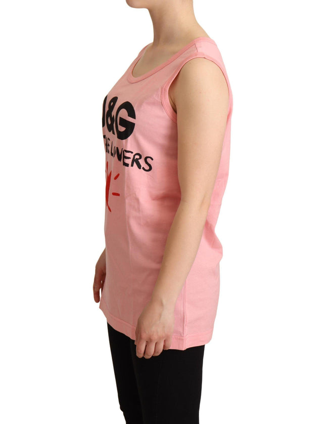 Dolce & Gabbana Pink All The Lovers Tank Top T-shirt - Ellie Belle