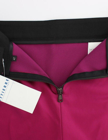 Dolce & Gabbana Pink Black Above Knees Cotton Stretch Skirt - Ellie Belle