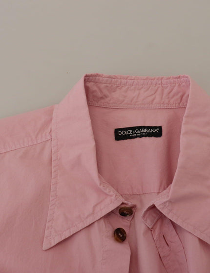 Dolce & Gabbana Pink Casual Button Down Long Sleeves Shirt - Ellie Belle