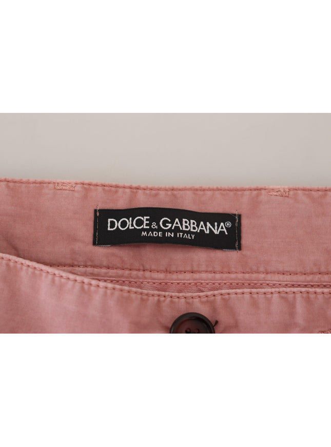 Dolce & Gabbana Pink Chinos Cotton Casual Mens Shorts - Ellie Belle