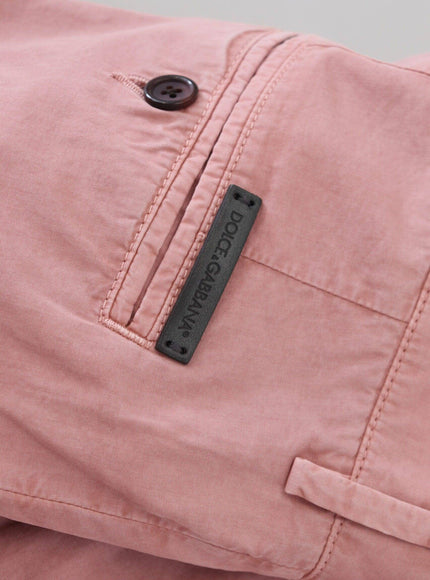 Dolce & Gabbana Pink Chinos Cotton Casual Mens Shorts