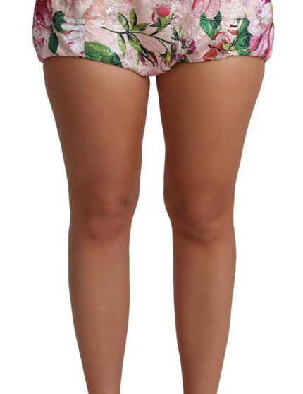 Dolce & Gabbana Pink Cotton Floral Print Hot Pants Short - Ellie Belle
