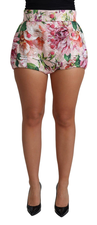 Dolce & Gabbana Pink Cotton Floral Print Hot Pants Short - Ellie Belle