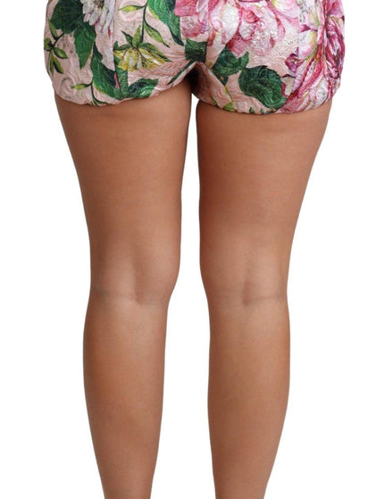 Dolce & Gabbana Pink Cotton Floral Print Hot Pants Short - Ellie Belle