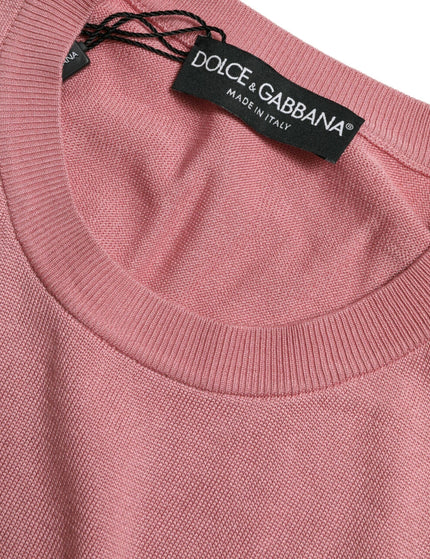 Dolce & Gabbana Pink Crew Neck Cropped Sleeveless Tank Top - Ellie Belle